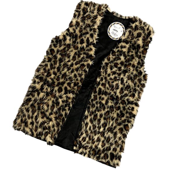 Sunshine Rodeos Jackets & Blazers - Sunshine Rodeos Shag Vest Womens OSFM* Leopard Print Acrylic Open Western Boho